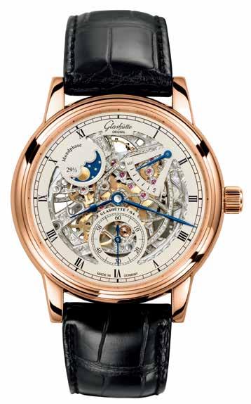 格拉苏蒂原创GLASHÜTTE ORIGINAL Senator Moonphase 镂空版腕表