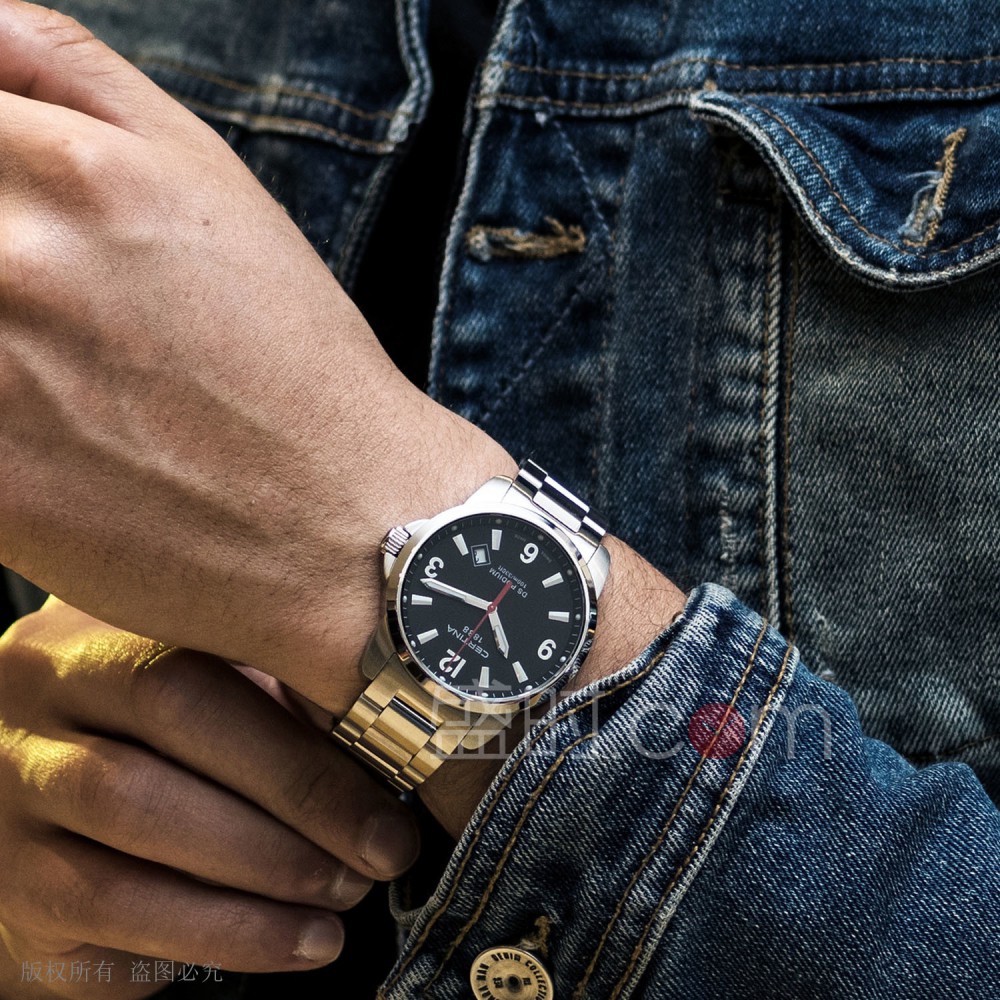 雪铁纳 Certina 冠军系列 C001.610.11.057.00 石英男表圣诞特价1800元！
