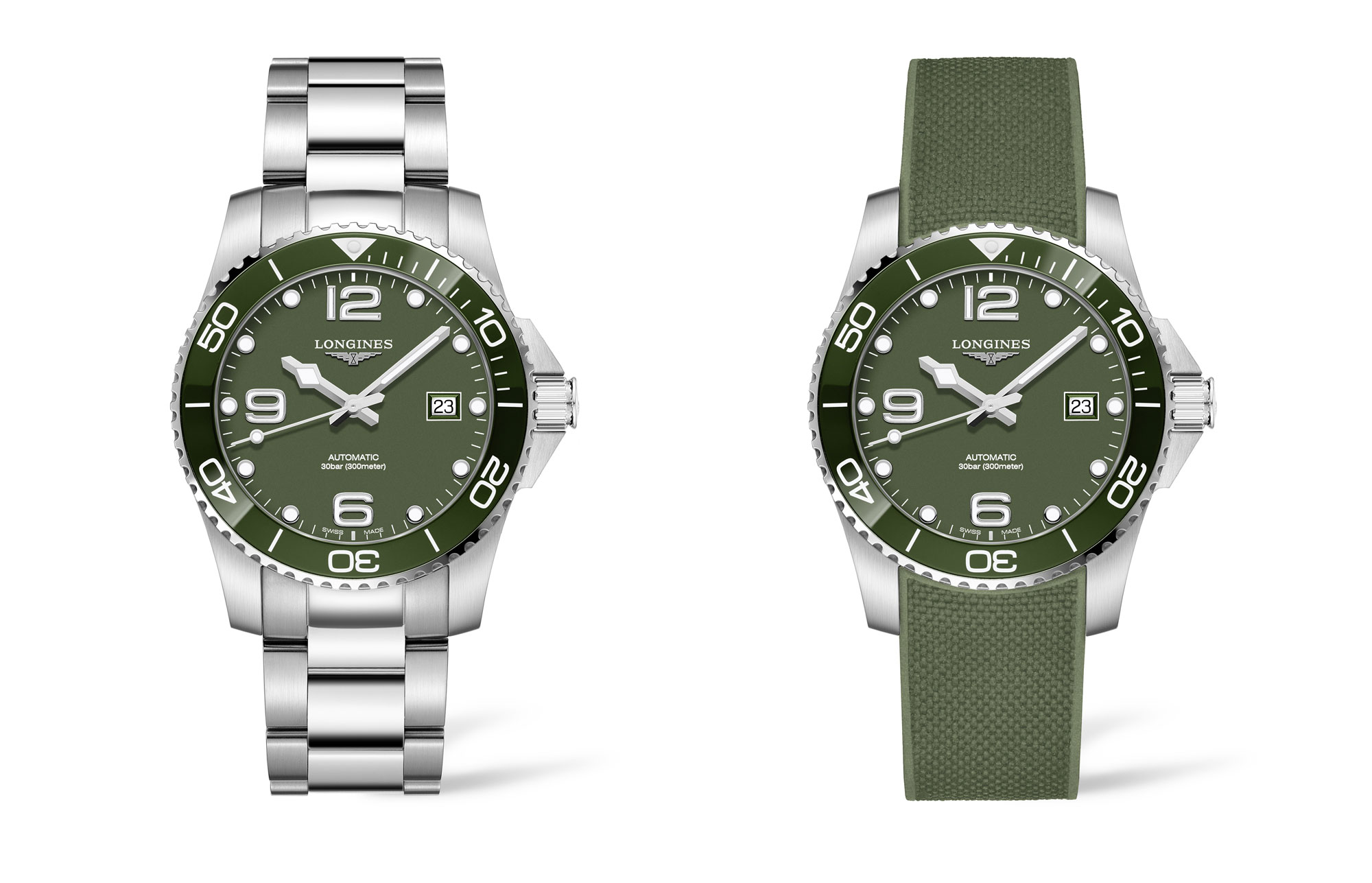 浪琴表推出全新康卡斯潜水系列绿色腕表